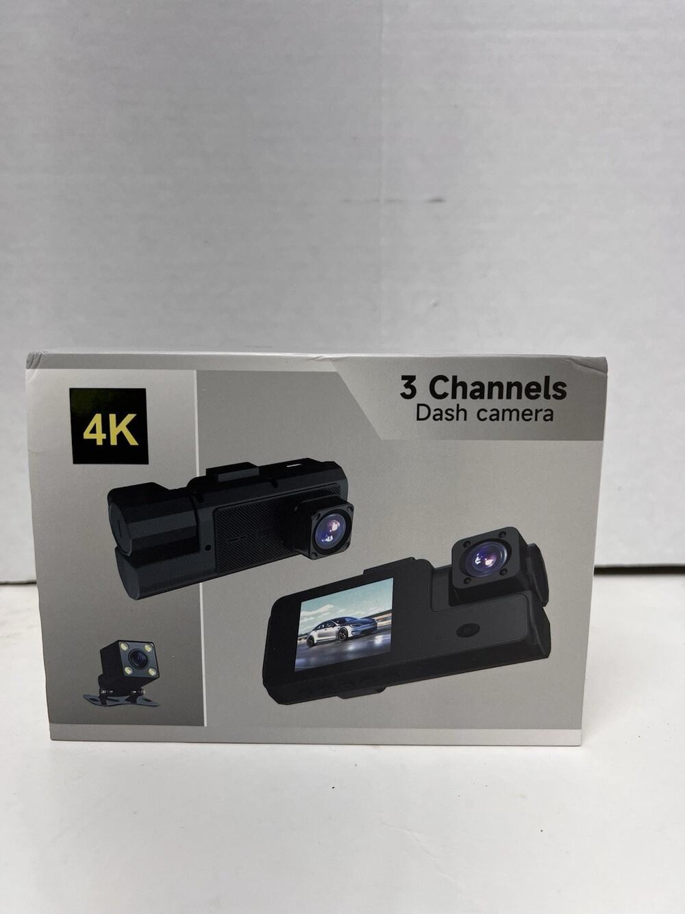 3 Channel 4K Dash Cam Front Rear Interior Car Camera Recorder